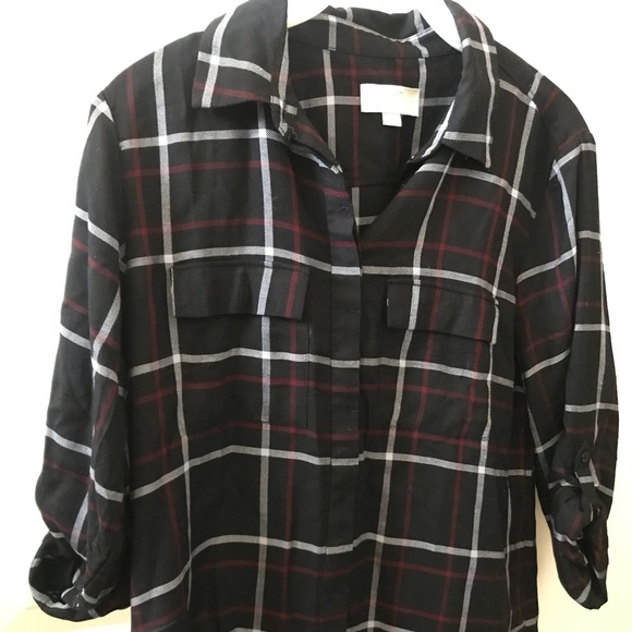 BRAND NEW Loft Plaid Button Down Top - NWT - Picture 5 of 7